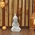 ESCULTURA DECORATIVA MONGE MEDITANDO EM PO DE MARMORE 25CM - Imagem 4