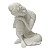 ESCULTURA BUDA DECORATIVO SONHADOR EM PO DE MARMORE 21CM - Imagem 1