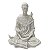 ESCULTURA SAO FRANCISCO MEDITANDO EM PO DE MARMORE 18,5CM - Imagem 1