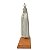 ESCULTURA N. SENHORA DE FATIMA PO DE MARMORE BASE MADEIRA - Imagem 3