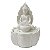FONTE DECOR BUDA FOLHA NA LOTUS EM PO DE MARMORE BIVOLT 31CM - Imagem 1