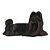ESCULTURA CACHORRO DECORATIVO EM RESINA BRONZE 16CM - Imagem 1