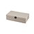 CAIXA DECORATIVA 30X15,5X8 CM EM COURO SINTETICO CINZA CLARO - Imagem 1