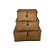 CONJUNTO DE CESTAS 37X24 EM FIBRA VEGETAL NATURAL 3PCS - Imagem 1
