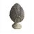 ESCULTURA DECORATIVA 23X13 CM PINHA RUSTICA EM RESINA CINZA - Imagem 1