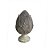 ESCULTURA DECORATIVA  27,5X15,5 CM PINHA RUSTICA EM RESINA CINZA - Imagem 1