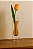VASO DE VIDRO 23X7 CM DUPLO TRANSPARENTE E AMBAR - Imagem 2