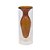 VASO DE VIDRO DUPLO 20X8 CM TRANSPARENTE E AMBAR - Imagem 2