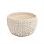 VASO DECORATIVO TRAMADO EM CIMENTO BRANCO 24X15 CM - Imagem 1