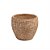 VASO DECORATIVO TRAMADO EM CIMENTO MARROM 15X18 CM - Imagem 1