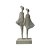 ESCULTURA DECORATIVA DUAS MENINAS EM RESINA BRANCO - Imagem 1
