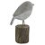 PASSARO DECORATIVO EM RESINA BRANCO 10CM X 7CM X 19CM - Imagem 1