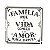 QUADRO BOX FAMILIA VIDA AMOR EM MDF 25X25 - Imagem 1