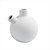 VASO DECORATIVO 11,5 CM  DETALHE FORMAS RETAS EM CERAMICA BRANCO - Imagem 1