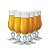 JOGO DE 6 TACAS DE CRISTAL KASSEL CERVEJA 270ml RITZENHOFF - Imagem 1