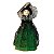 BRUXA GAIA VERDE DECORATIVA HALLOWEEN 25CM - Imagem 1