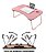 MESA PORTATIL MULTIUSO NOTEBOOK DOBRAVEL ROSA - Imagem 3