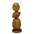ESCULTURA DECORATIVA EM MADEIRA 37CM ESPRESSIONE - Imagem 1