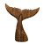 ESCULTURA DECORATIVA RABO DE BALEIA MADEIRA 29,5CM - Imagem 1