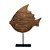 ESCULTURA DECORATIVA PEIXE MADEIRA/METAL 44,5CM ESPRESSIONE - Imagem 1