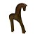 ESCULTURA DECORATIVA CAVALO MADEIRA 35,5CM ESPRESSIONE - Imagem 1