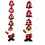 CJ 02 PCS ENFEITE NATALINO NOEL LIGADOS PANO AMOR/PAZ 47CM - Imagem 1
