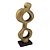 ESCULTURA DECORATIVA EM MADEIRA ABSTRATA 42CM LUCATTI - Imagem 1