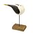 ESCULTURA DECORATIVA PASSARO EM MADEIRA P 21CM PRETO/BRANCO - Imagem 1
