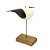 ESCULTURA DE PASSARO EM MADEIRA G 21X7 CM PRETO E BRANCO - Imagem 1