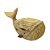 ESCULTURA DE BALEIA EM MADEIRA G 23X37 CM LUCATTI - Imagem 1