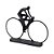 ESCULTURA DECORATIVA CICLISTA PRETA EM RESINA 33 CM - Imagem 1