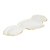 BANDEJA DECORATIVA VIDRO FOSCO BRANCA DETALHES DOURADO 45CM - Imagem 1