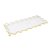 BANDEJA DECORATIVA EM VIDRO FOSCO DETALHES DOURADO 43X18CM - Imagem 1