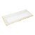 BANDEJA DECORATIVA EM VIDRO FOSCO DETALHES DOURADO 37X17 CM - Imagem 1