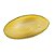 CENTRO DE MESA VIDRO AMARELO COM DETALHES DOURADO 36X26 CM - Imagem 1