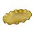 CENTRO DE MESA VIDRO AMARELO COM DETALHES DOURADO 36 CM - Imagem 1