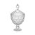 POTICHE DECORATIVO C/PE DIAMOND TRANSPARENTE 15x28 CM LYOR - Imagem 4