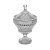 POTICHE DECORATIVO DE CRISTAL RENAISSANCE 17,5x28,5CM LYOR - Imagem 1