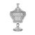 POTICHE DECORATIVO DE CRISTAL RENAISSANCE 17,5x28,5CM LYOR - Imagem 2