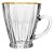 CONJ 06 XÍCARAS PARA CAFÉ CRISTAL COM FIO DE OURO 160ML LYOR - Imagem 3
