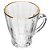 CONJ 06 XÍCARAS PARA CAFÉ CRISTAL COM FIO DE OURO 160ML LYOR - Imagem 1