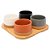 CONJUNTO 4 PETISQUEIRAS C/ BANDEJA BAMBU 22x22x5,5CM LYOR - Imagem 7