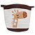 CESTA GIRAFFE 29x29x29CM MARROM/BRANCA POLIESTER LYOR - Imagem 1