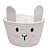 CESTA RABBIT 22x22x14CM BRANCA POLIESTER LYOR - Imagem 1