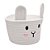 CESTA RABBIT 22x22x14CM BRANCA POLIESTER LYOR - Imagem 2