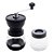MOEDOR DE CAFE DE ACO INOX MANUAL C/POTE DE VIDRO LYOR - Imagem 1