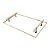 BANDEJA EM VIDRO E METAL DOURADA COM ALCA 40X27CM - Imagem 1