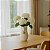 VASO EM CERAMICA BRANCO BOLA DOURADA DECORATIVO 25CM - Imagem 2