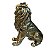 ESCULTURA LEAO DOURADO RESINA 29X21X13CM - Imagem 3