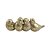 ESCULTURA FAMILIA DE PASSARINHOS DOURADO RESINA 10X26X10,5CM - Imagem 2